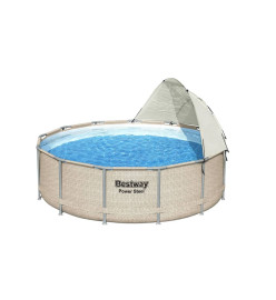 Bestway Auvent de piscine hors sol Blanc