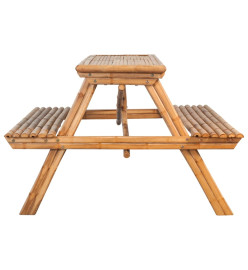 Table de pique-nique 115x115x81 cm Bambou
