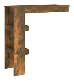 Table de bar murale Chêne fumé 102x45x103,5cm Bois d'ingénierie