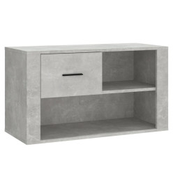 Armoire à chaussures Gris béton 80x35x45 cm Bois d'ingénierie