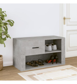 Armoire à chaussures Gris béton 80x35x45 cm Bois d'ingénierie