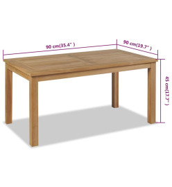 Table basse Teck 90x50x45 cm