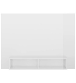 Meuble TV mural Blanc brillant 120x23,5x90 cm Aggloméré