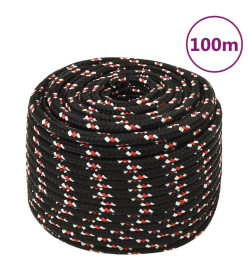 Corde de bateau Noir 14 mm 100 m Polypropylène