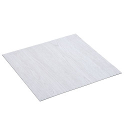 Planches de plancher autoadhésives 5,11 m² PVC Blanc