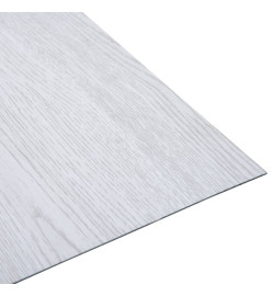 Planches de plancher autoadhésives 5,11 m² PVC Blanc