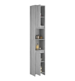 Armoire de bain Sonoma gris 30x30x183,5 cm Bois d'ingénierie