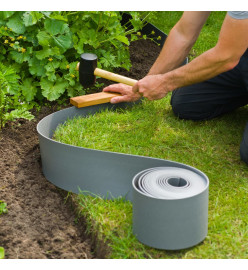 Nature Ensemble de bordure de jardin avec pointes gris