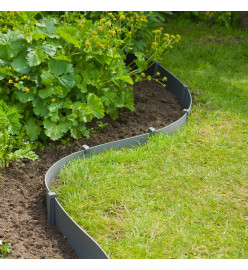 Nature Ensemble de bordure de jardin avec pointes gris