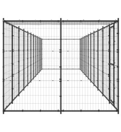 Chenil extérieur Acier avec toit 26,62 m²