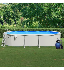 Piscine avec pompe filtrante à sable et échelle 610x360x120 cm