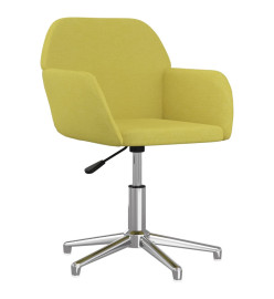 Chaise pivotante de bureau Vert clair Tissu