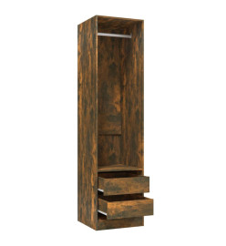 Armoire avec tiroirs Chêne fumé 50x50x200 cm Bois d'ingénierie