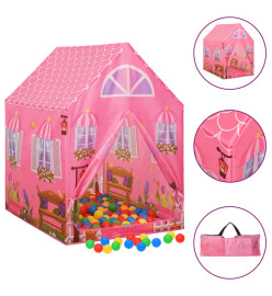 Tente de jeu pour enfants Rose 69x94x104 cm