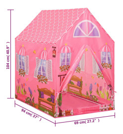 Tente de jeu pour enfants Rose 69x94x104 cm