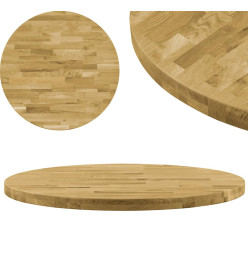 Dessus de table Bois de chêne massif Rond 44 mm 700 mm