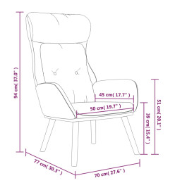 Chaise de relaxation Gris clair Tissu