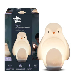 Tommee Tippee Veilleuse pour enfants 2-en-1 Penguin Rechargeable