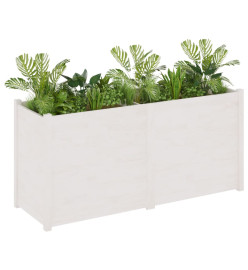 Jardinière d'extérieur Blanc 150x50x70 cm Bois de pin massif