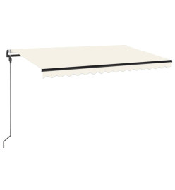 Auvent automatique avec capteur de vent et LED 450x300 cm Crème