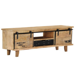 Meuble TV 120x30x40 cm Bois massif de manguier