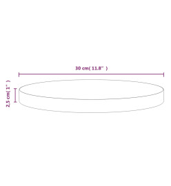 Dessus de table Gris Ø30x2,5 cm Bois de pin massif