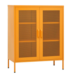 Armoire de rangement Jaune moutarde 80x35x101,5 cm Acier