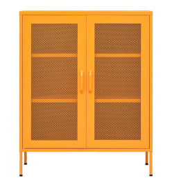 Armoire de rangement Jaune moutarde 80x35x101,5 cm Acier