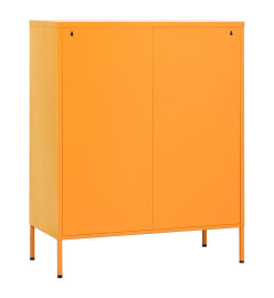 Armoire de rangement Jaune moutarde 80x35x101,5 cm Acier