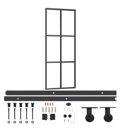 Porte coulissante et quincaillerie Verre ESG/Aluminium 76x205cm