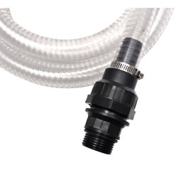 Tuyau d'aspiration avec raccords 7 m 22 mm Blanc