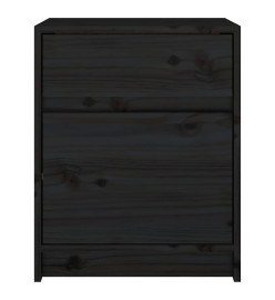 Table de chevet Noir 40x31x50 cm Bois de pin massif