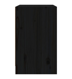 Table de chevet Noir 40x31x50 cm Bois de pin massif