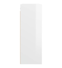 Armoire murale suspendue Blanc brillant 69,5x32,5x90 cm