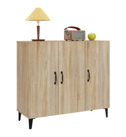 Buffet chêne sonoma 90x34x80 cm bois d'ingénierie