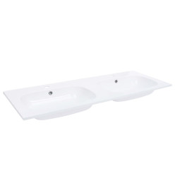 Lavabo double encastré 1205x460x145 mm SMC Blanc