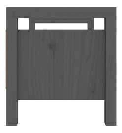 Banc d'entrée Gris 80x40x43 cm Bois de pin massif