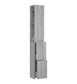 Armoire de bain sonoma gris 25x26,5x170 cm bois d'ingénierie