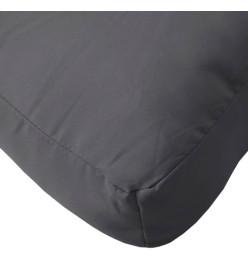 Coussin de palette 60x60x12 cm gris tissu