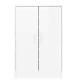 Armoire à chaussures Blanc brillant 60x35x92 cm Aggloméré