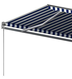 Auvent automatique sur pied 300x250 cm Bleu/Blanc