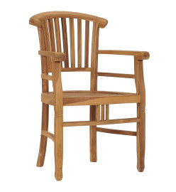 Chaises de jardin 2 pcs Bois de teck solide