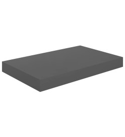 Étagère murale flottante 4 pcs Gris brillant 40x23x3,8 cm MDF