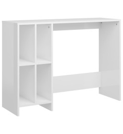 Bureau d'ordinateur portable Blanc brillant 102,5x35x75 cm