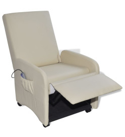 Fauteuil de massage Crème Similicuir