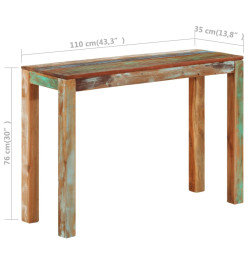 Table console 110x35x76 cm Bois de récupération massif