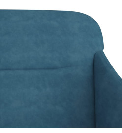 Banc Bleu 110x76x80 cm Velours