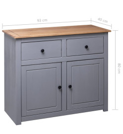 Buffet Gris 93x40x80 cm Pin solide Assortiment Panama