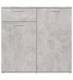 Buffet Gris béton 80x36x75 cm Aggloméré