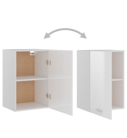 Armoire suspendue Blanc brillant 39,5x31x60 cm Aggloméré